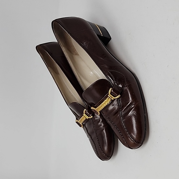 Gucci Shoes - Gucci Vintage Horsebit Brown Leather Low Pumps Size 7.5